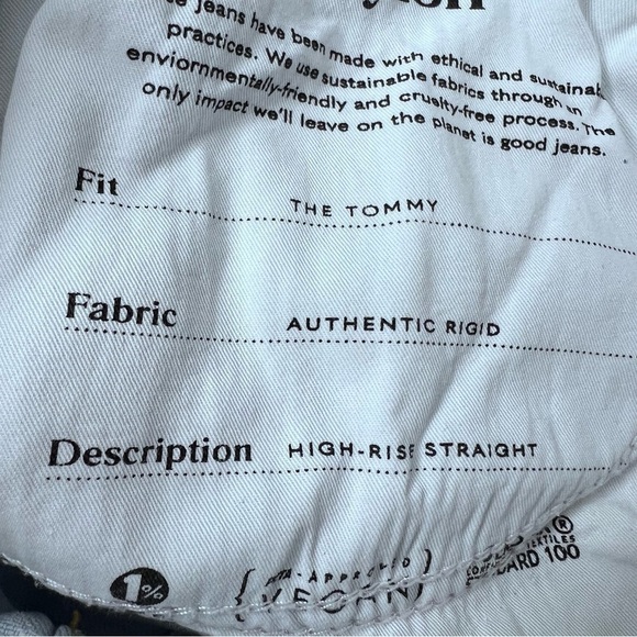 Boyish The Tommy Distressed High Rise Straight Leg Raw Hem Jeans Size 28 - Picture 15 of 16